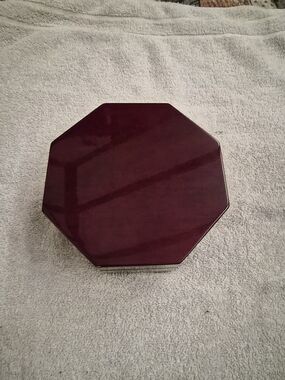 Constantine Octagon Jewelry Box Velvet Organizer Burgundy Storage